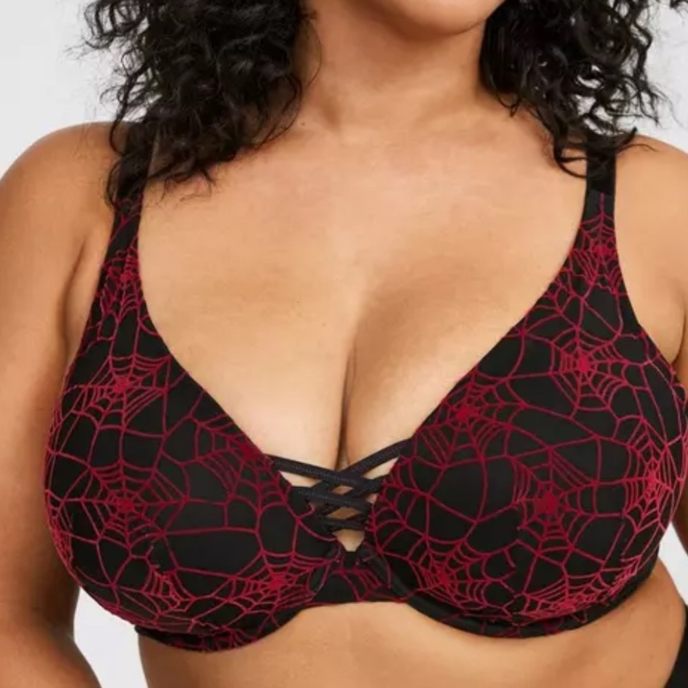 Red Spider Web Bra